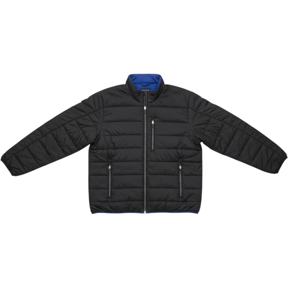 Lands End Mens XL Black PrimaLoft Insulated Puffer Jacket Full Zip Gorpcore